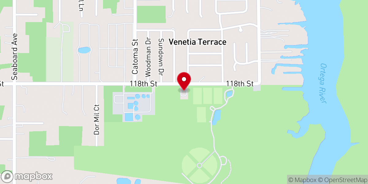 Map showing location of Venetia Terrace Baptist Church