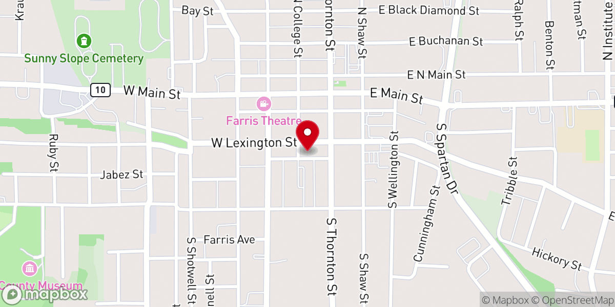 Map showing location of Richmond Assembly Of God
