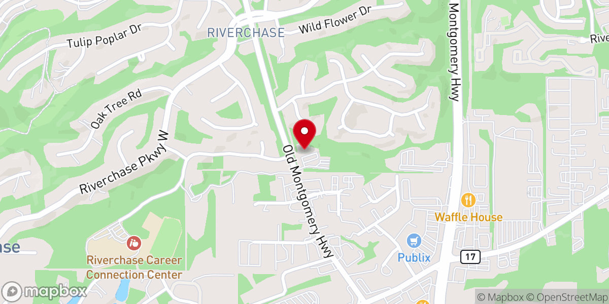 Map showing location of Riverchase Community Church