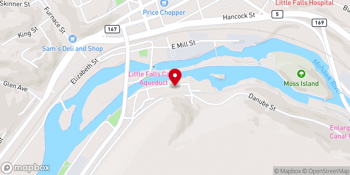 Map showing location of First Assembly of God Church