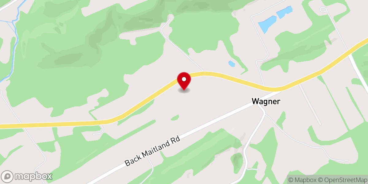 Map showing location of Wagner Church