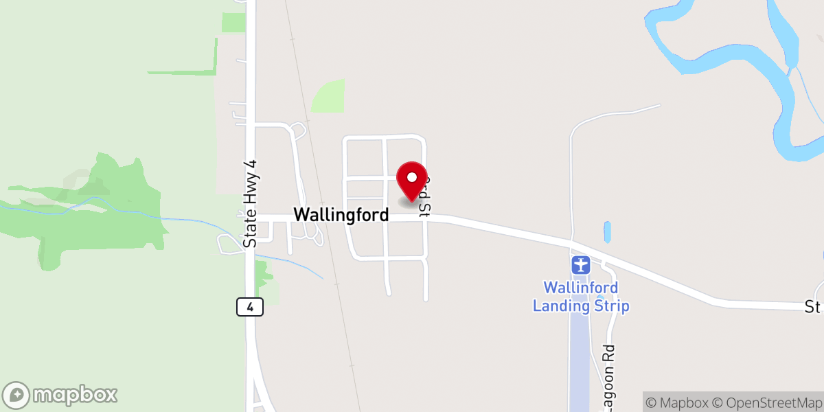 Map showing location of Wallingford Lutheran Church
