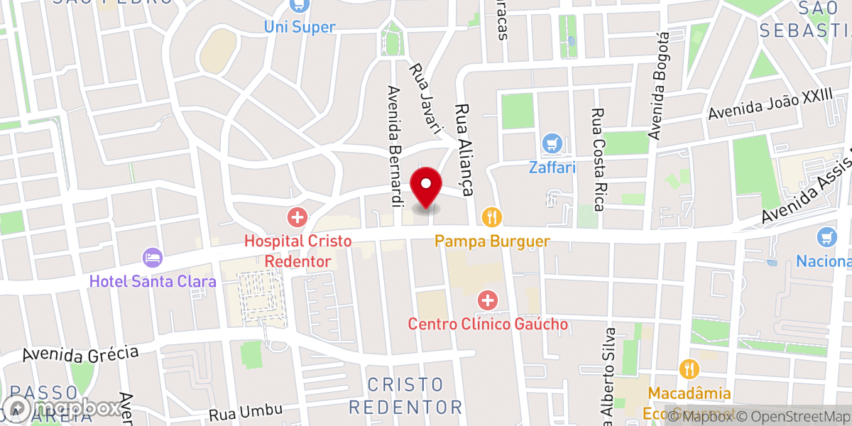 Map showing location of Paróquia Cristo Redentor