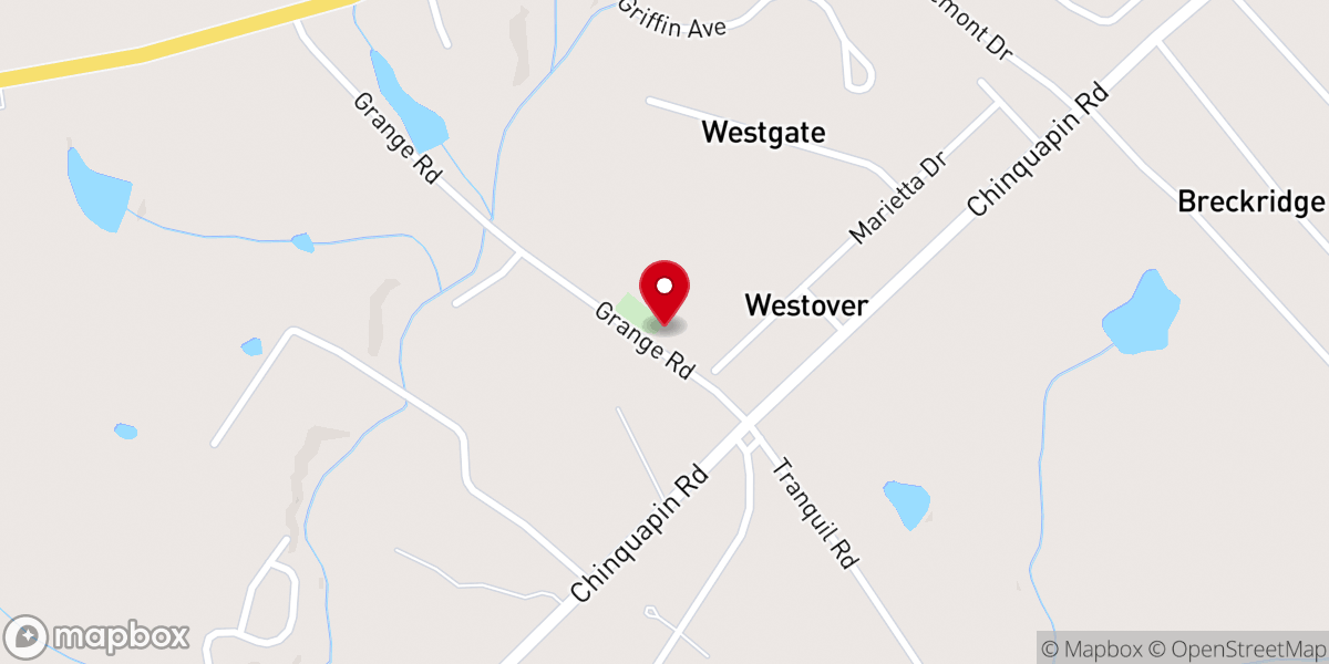 Map showing location of Little Zion AME Church