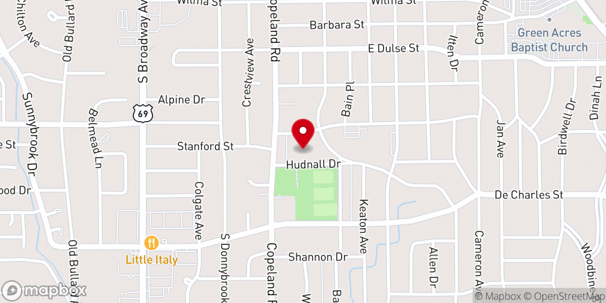 Map showing location of Pollard United Methodist Church