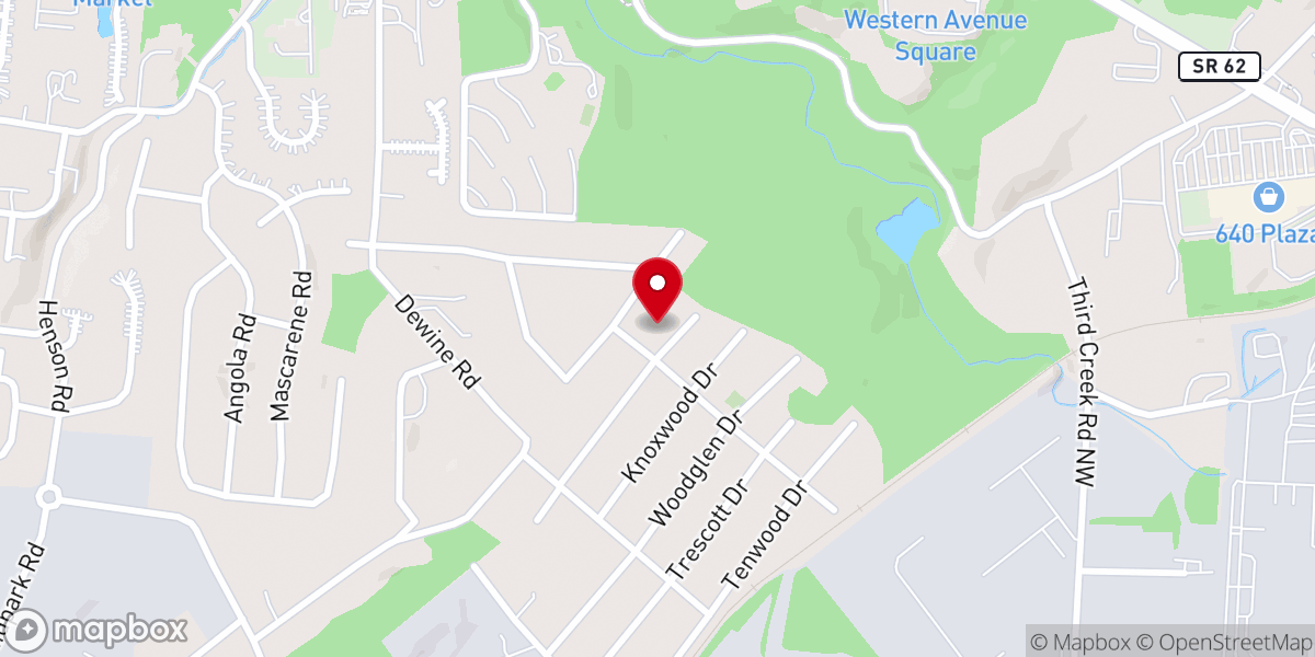 Map showing location of Glenwood Park Baptist Church