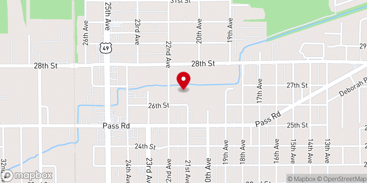 Map showing location of Hope Church Gulf Coast