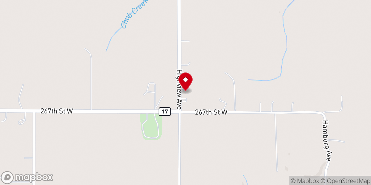 Map showing location of Highview Christiania Lutheran Church