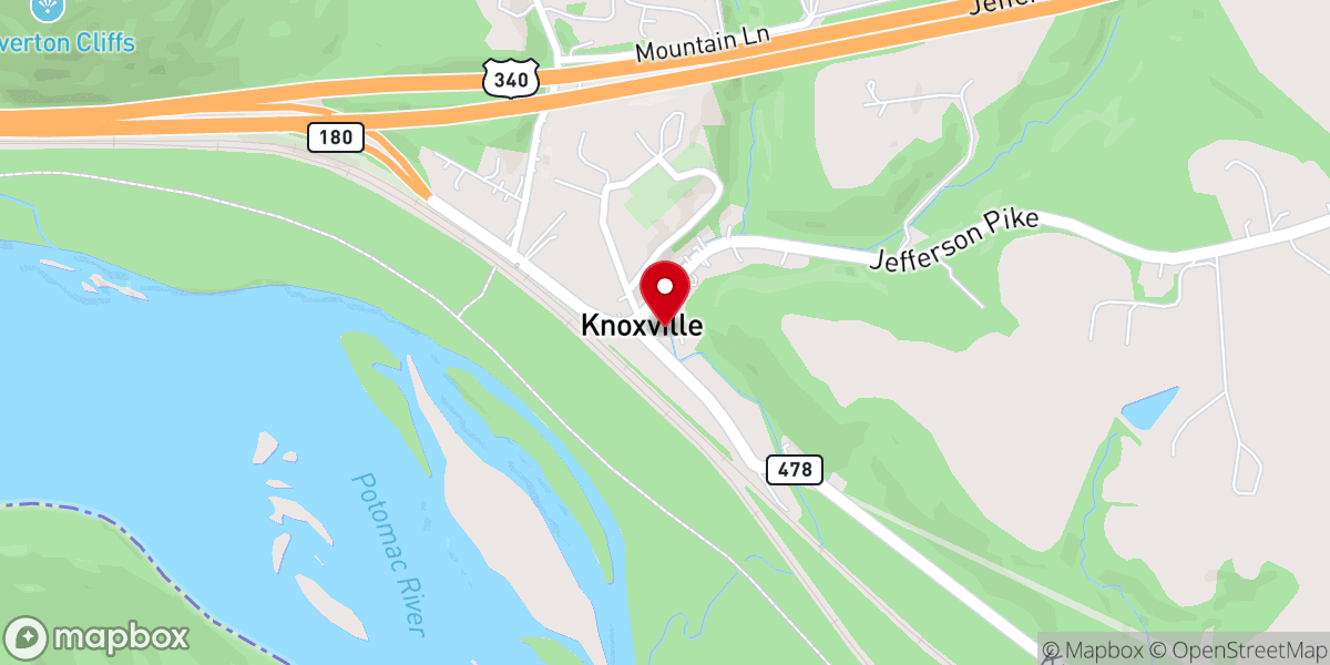 Map showing location of Knoxville Bible Church
