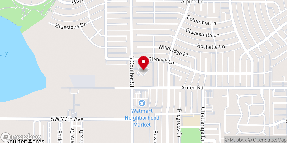 Map showing location of Pinnacle Community Church Meeting Place