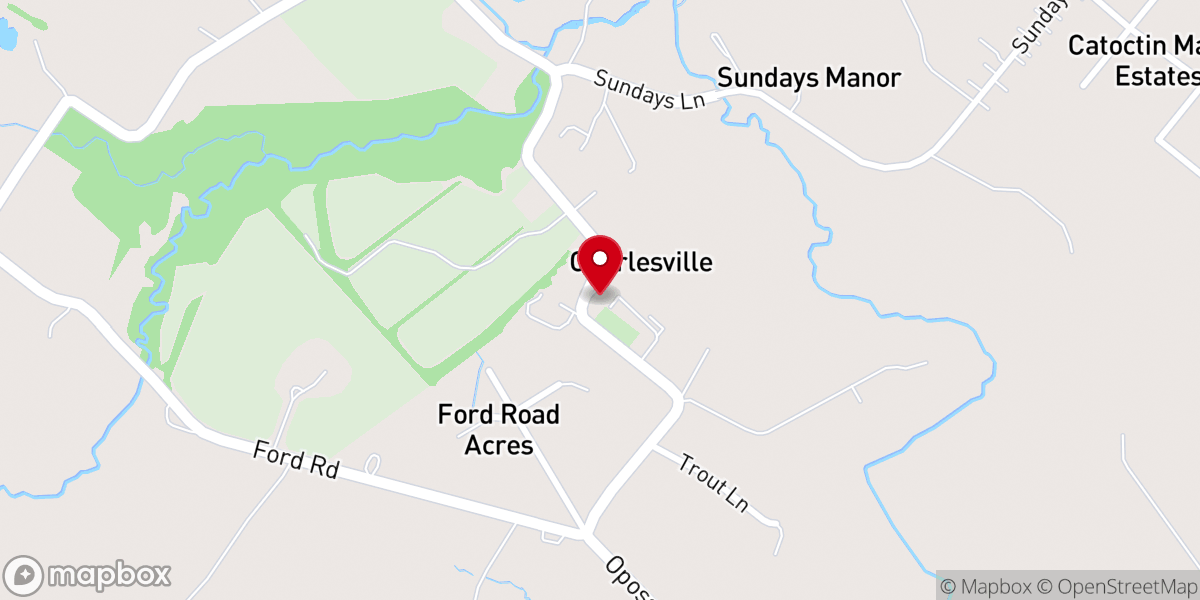 Map showing location of Faith United Church of Christ