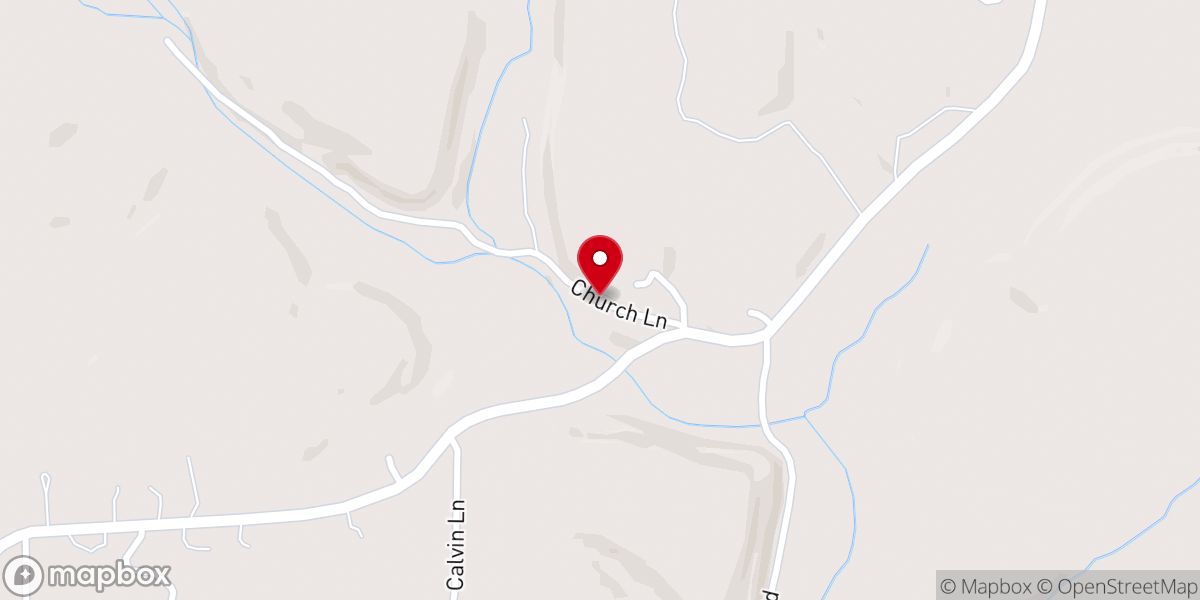 Map showing location of Burnett Church
