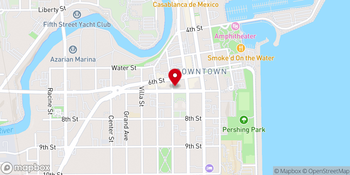 Map showing location of Olympia Brown Unitarian Universalist Church
