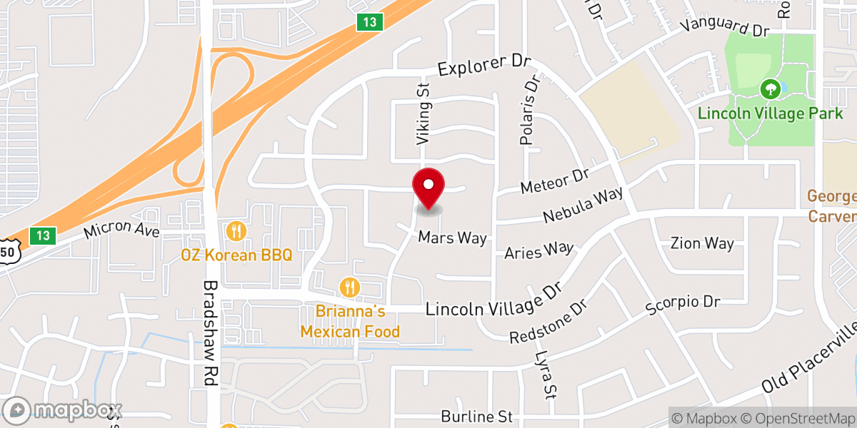 Map showing location of Rancho Cordova Seventh-day Adventist Church