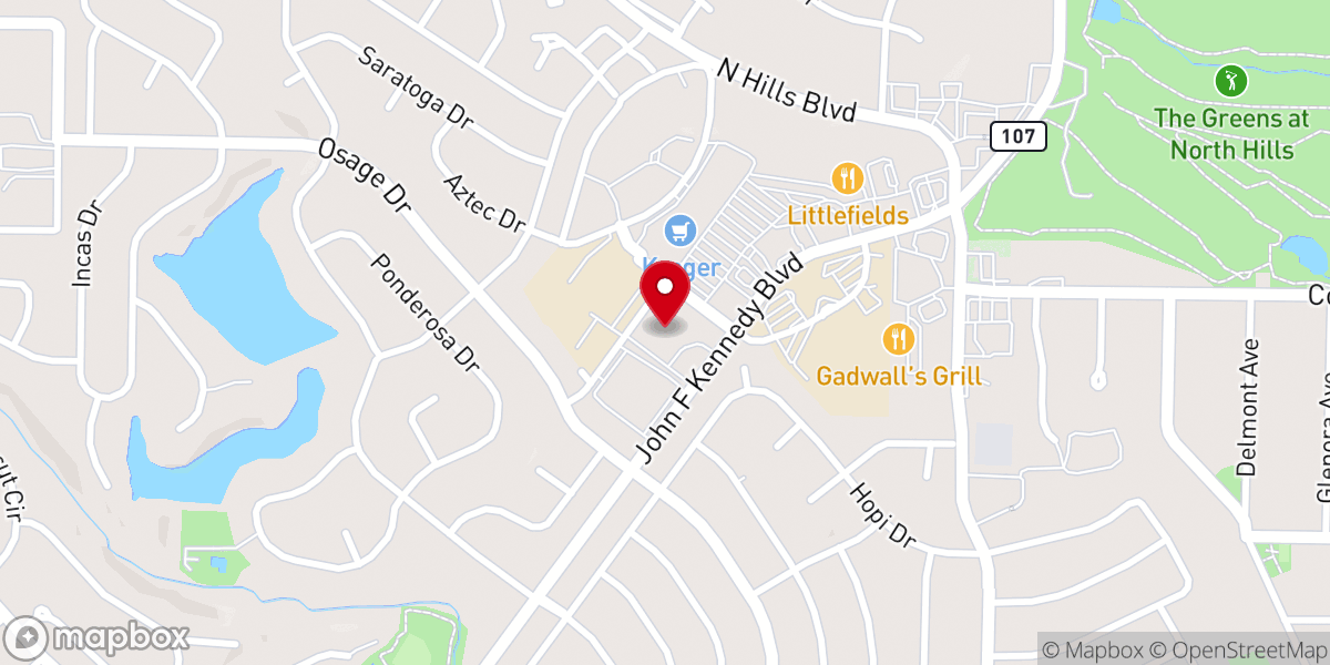Map showing location of North View Missionary Baptist Church