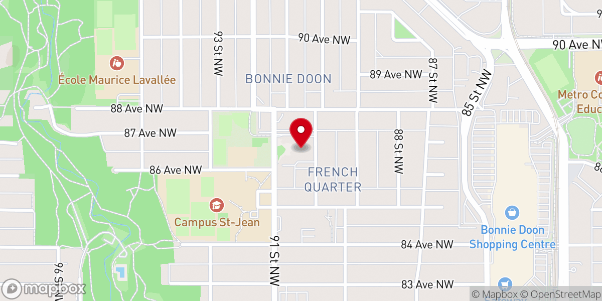 Map showing location of La Cité francophone