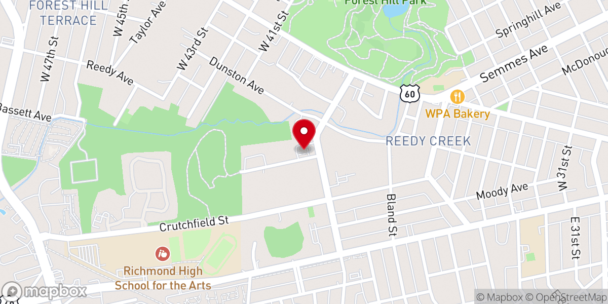 Map showing location of Grace Institutional Baptist Church