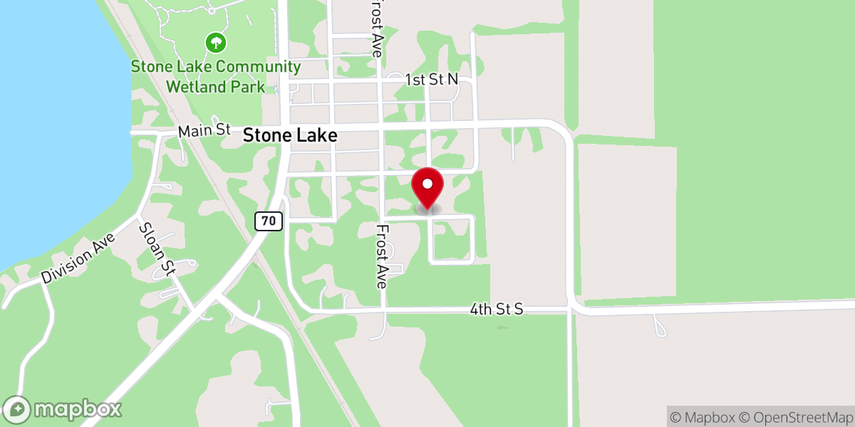 Map showing location of First Lutheran Church