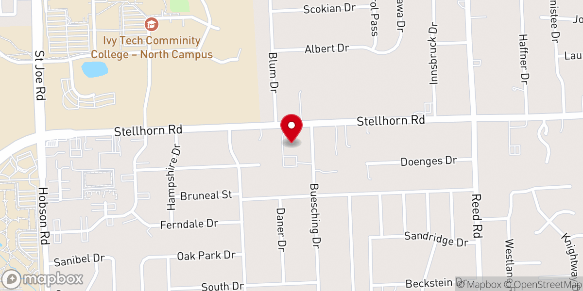 Map showing location of Trinity Church of the Nazarene