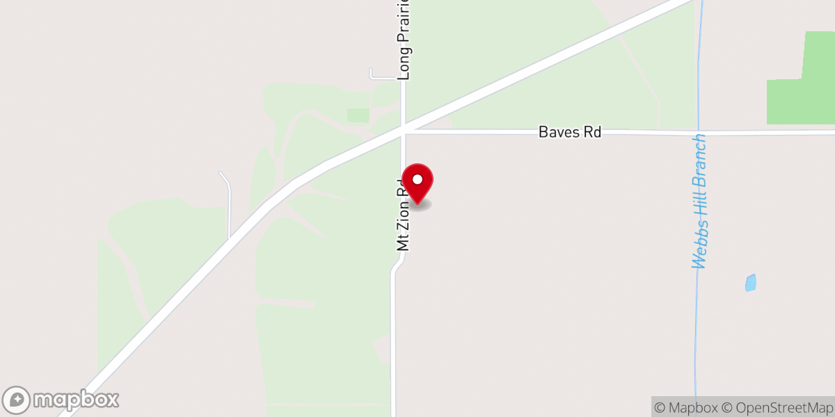 Map showing location of Mount Zion Church