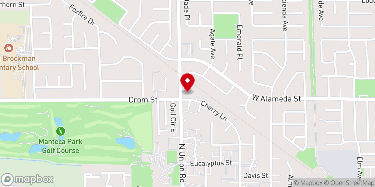 Map showing location of Praise chaple manteca