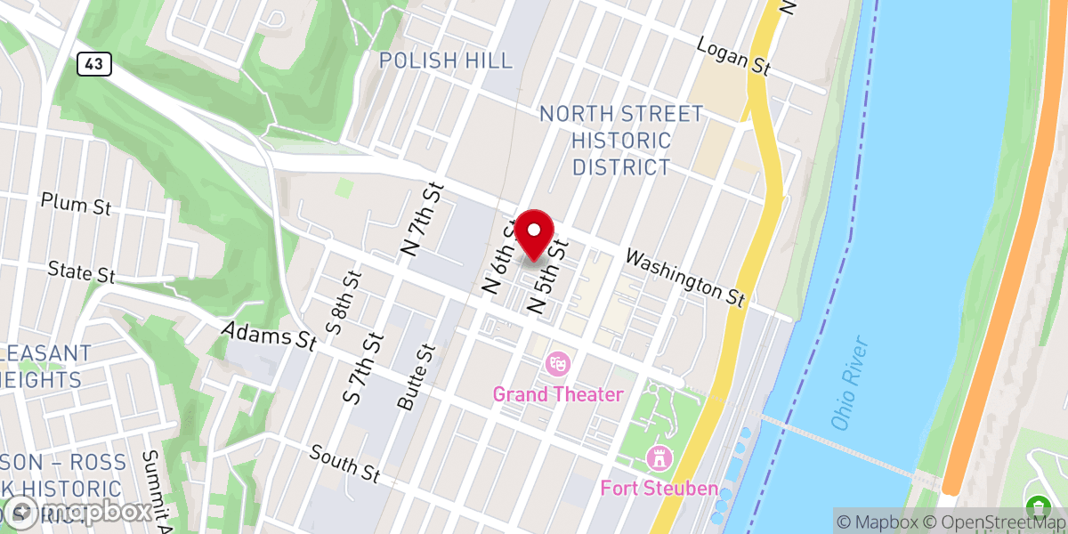 Map showing location of Zion United Church of Christ