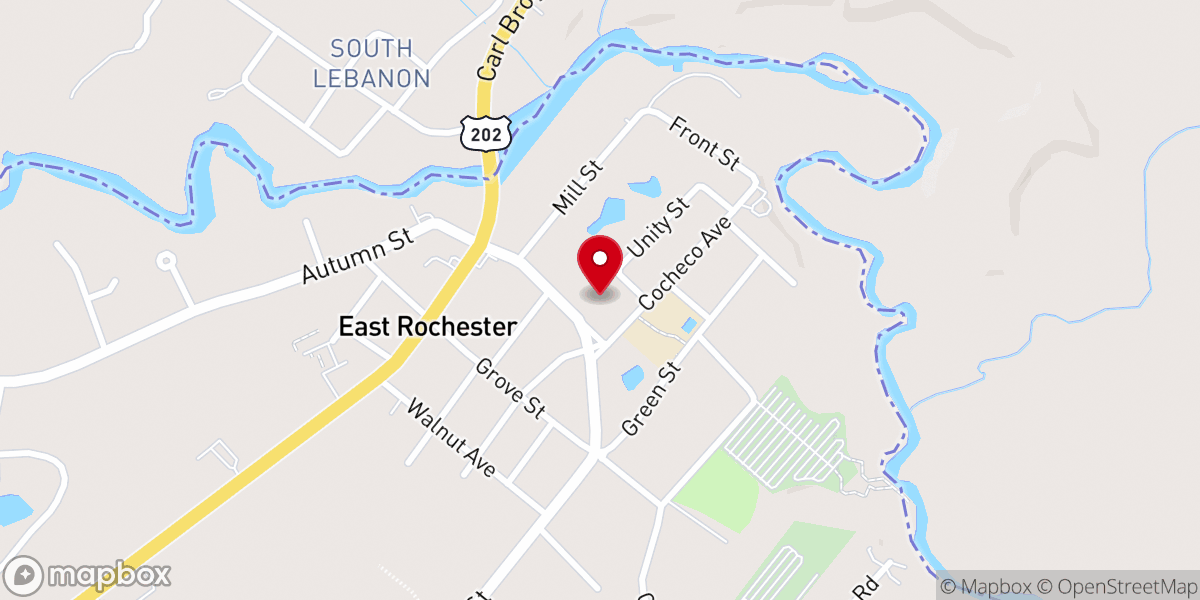 Map showing location of Grace Baptist Church