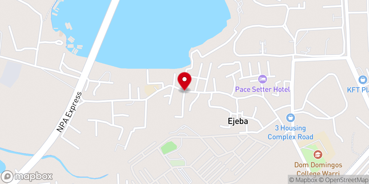 Map showing location of Salvation Baptist Church Edjeba
