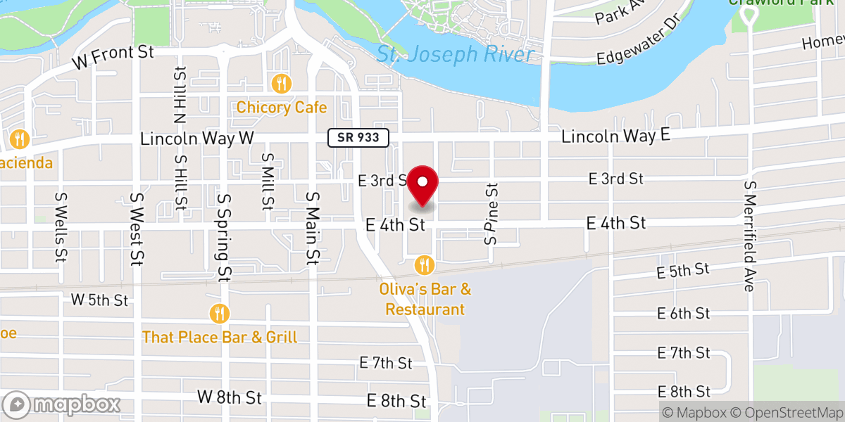 Map showing location of Grace Slavic Baptist Church