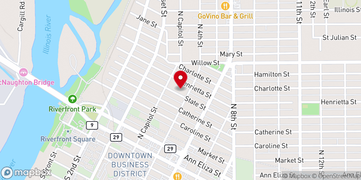 Map showing location of Grace United Methodist Church