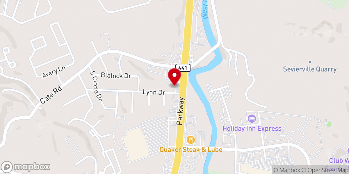Map showing location of In The Smokies Weddings