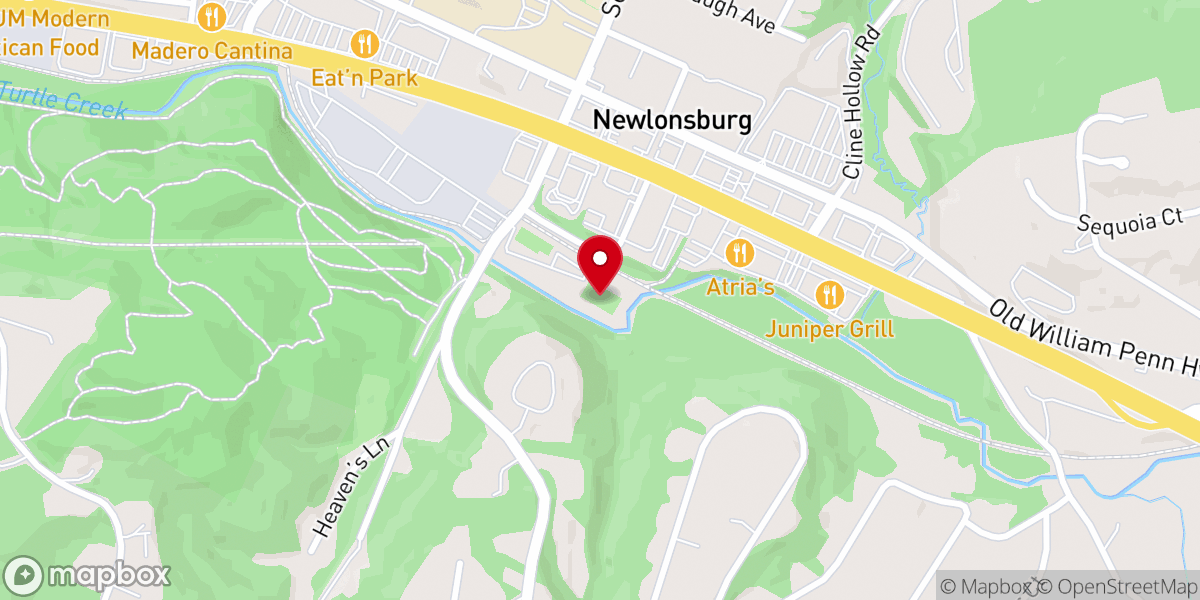Map showing location of Murrysville Sportzone and Dek Hockey