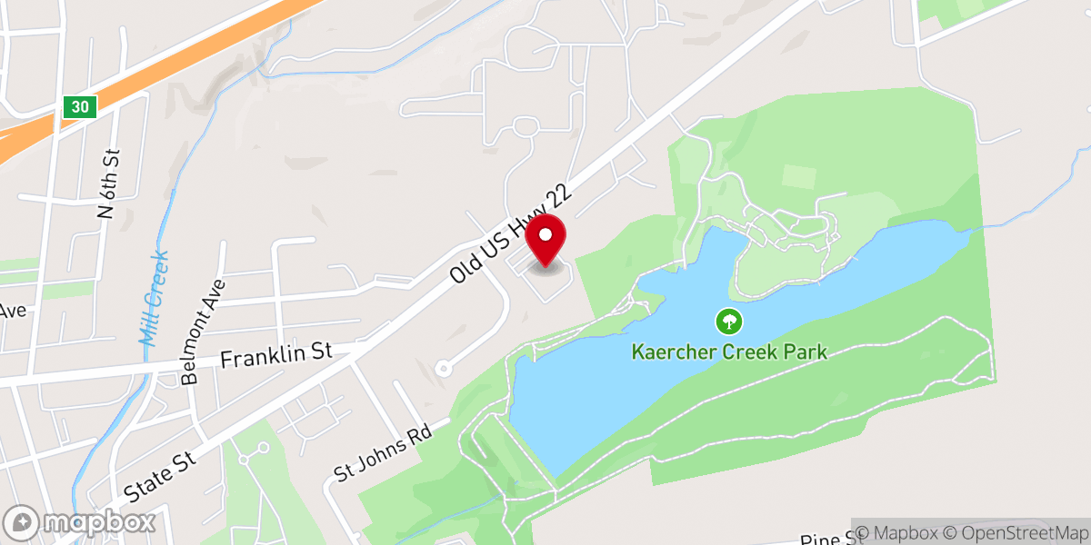 Map showing location of The Bridge Church