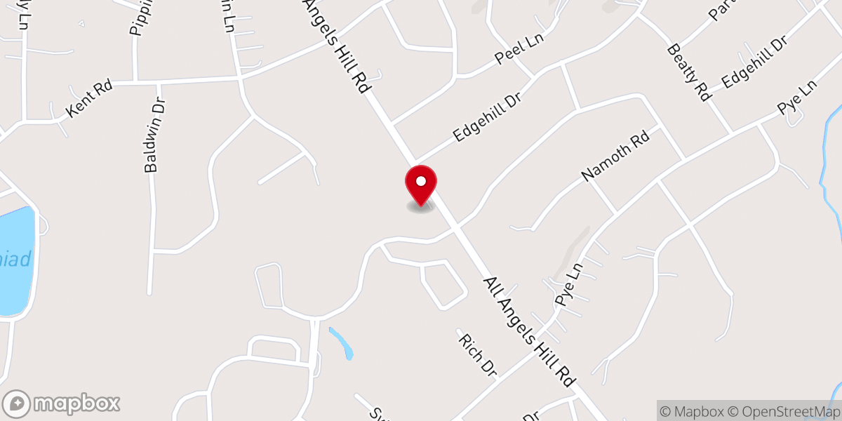 Map showing location of Community Baptist Church