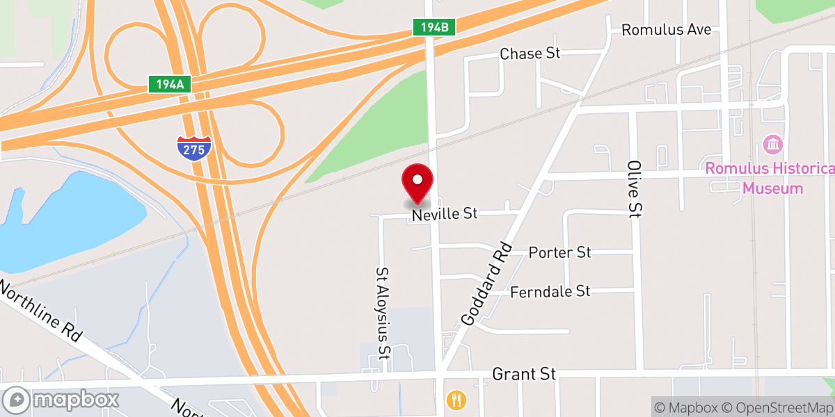 Map showing location of St Aloysius Church