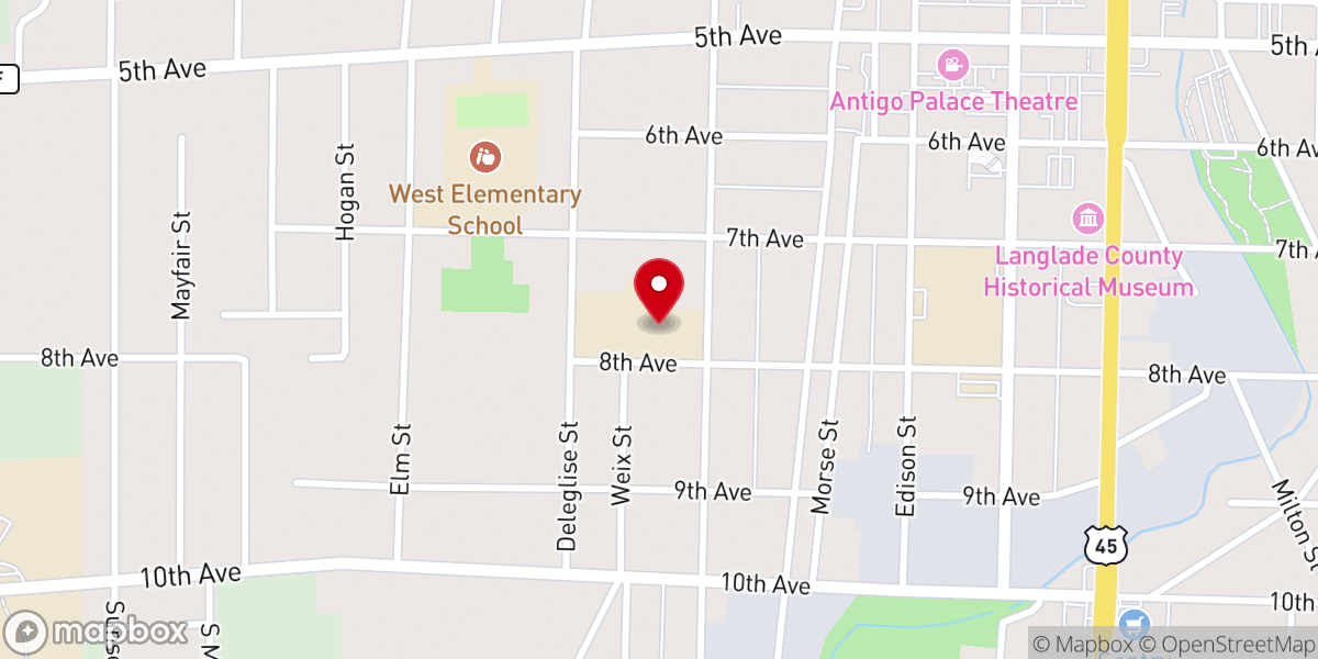 Map showing location of Peace Childcare Learning Center