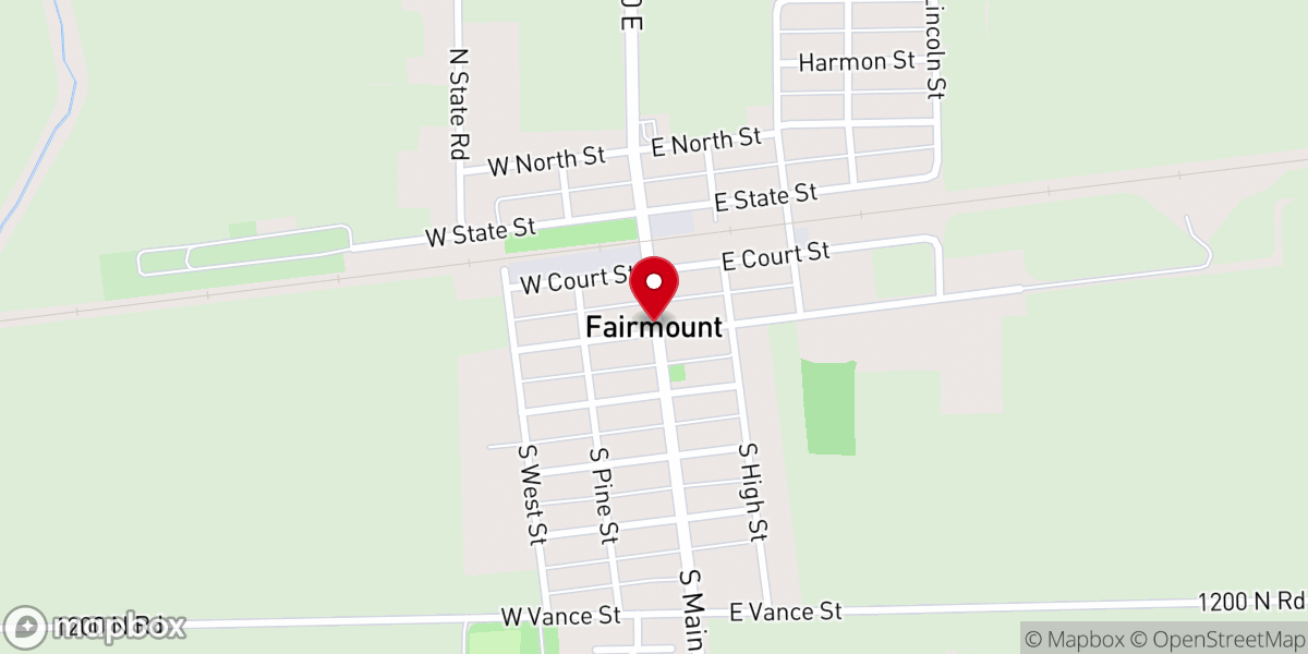Map showing location of Fairmount