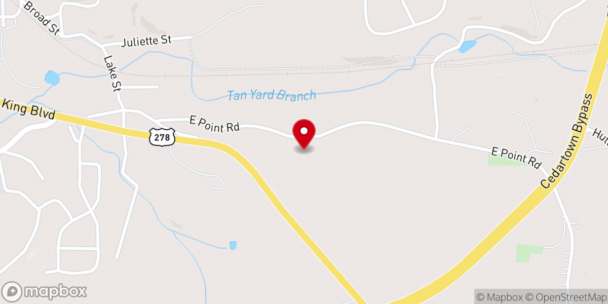 Map showing location of Bethlehem Baptist Church