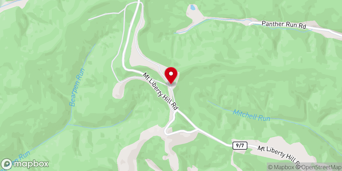 Map showing location of Mount Liberty Methodist Church