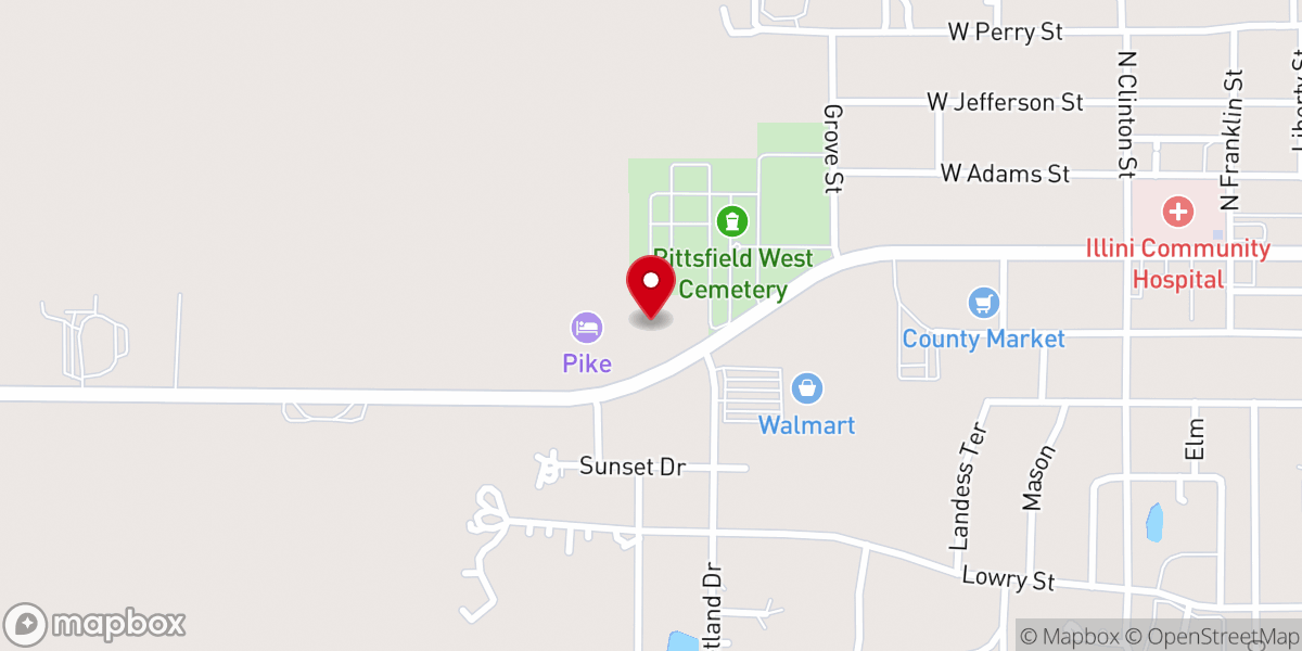 Map showing location of St Paul Lutheran Church