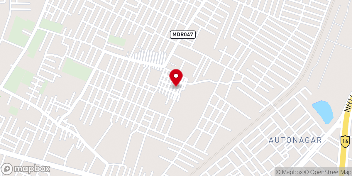 Map showing location of Father's Prayer Church Guntur