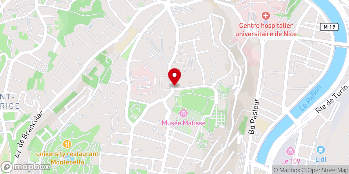 Map showing location of Chapelle Sainte-Anne de Nice