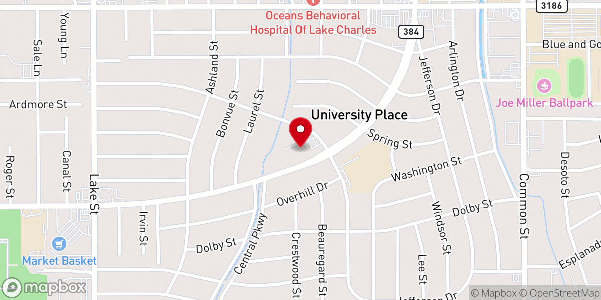 Map showing location of St John Lutheran Church