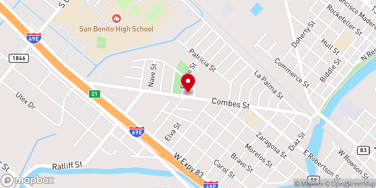 Map showing location of Saint Theresa Catholic Church