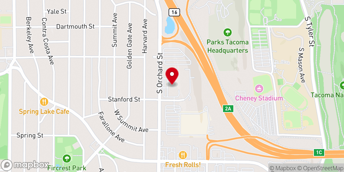 Map showing location of Anchor Church Tacoma
