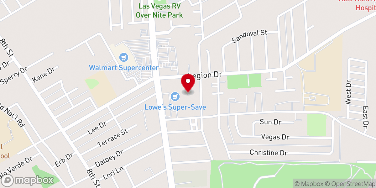 Map showing location of Calvary Chapel of Las Vegas