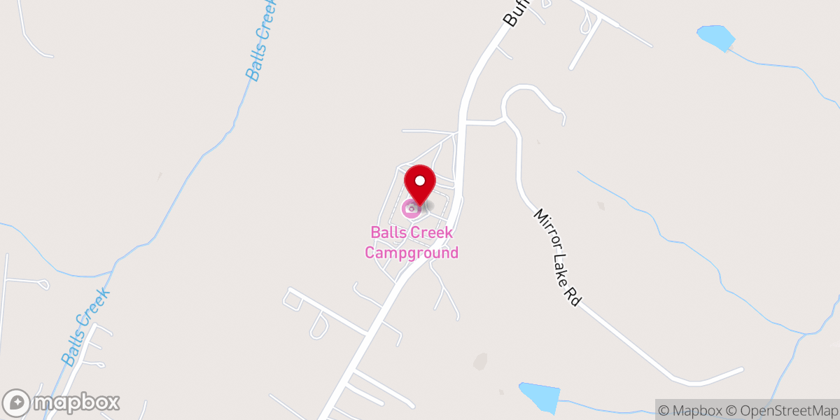 Map showing location of Balls Creek Campground Arbor