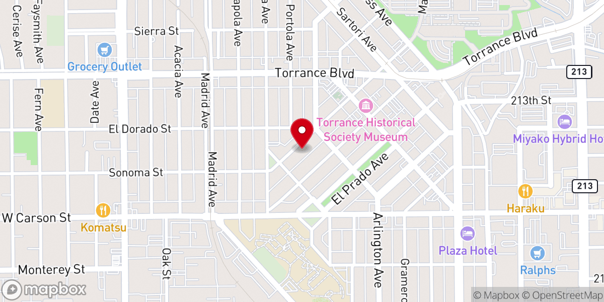 Map showing location of Torrance True Love Church
