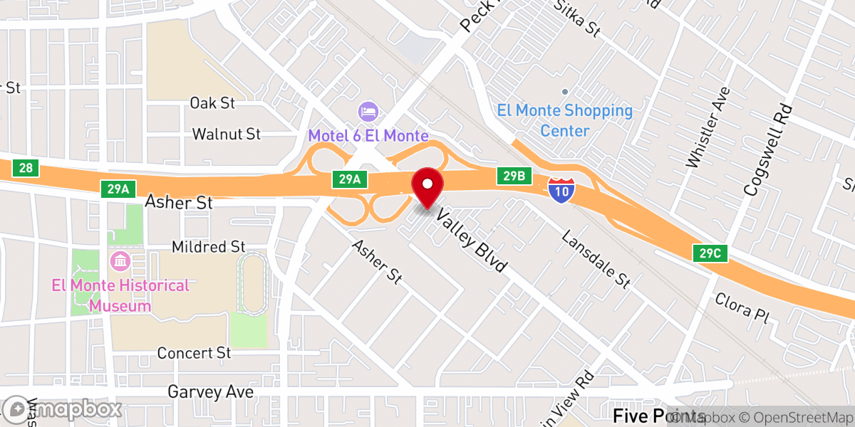 Map showing location of Divine Light Presbyterian Church
