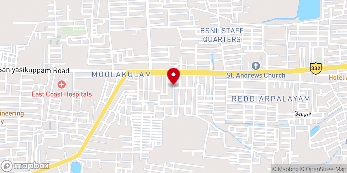 Map showing location of Faith AG Church - Rev. M. Jesuraj
